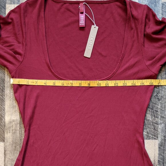 Skims Soft Lounge Long Sleeve Maxi Dress XL Brick Red - Picture 7 of 7